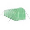 vidaXL Tuinkas met stalen frame 16 m&sup2; 8x2x2 m groen