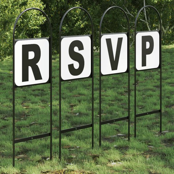 vidaXL Dressuurletters 4 st staal