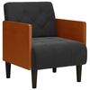 vidaXL Fauteuil met armleuningen 55 cm fluweel zwart