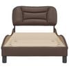 vidaXL Bedframe zonder matras "Hvar" kunstleer bruin 80x200 cm