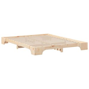 vidaXL Bedframe Bruin 160 x 210 cm Massief grenenhout