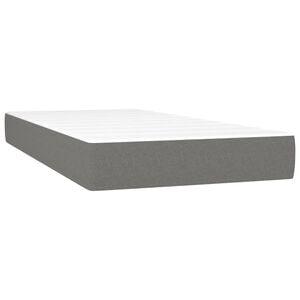 vidaXL Pocketveringmatras medium 80x200x20 cm stof donkergrijs