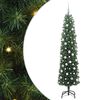 vidaXL Kunstkerstboom Groen 210 cm PVC en Staal en Kunststof