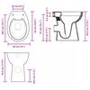 vidaXL Randloos Toilet 7 cm extra hoogte soft-close keramiek wit