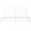 vidaXL Bedframe met hoofdbord metaal wit 160x200 cm
