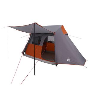 vidaXL Tunneltent Grijs en Oranje 475 x 220 x 192 cm