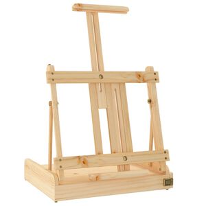 vidaXL Tafelezel met lade 41,5x37x12 cm massief grenenhout