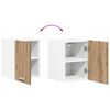 vidaXL Hangkast 2 pcs Ambachtelijke Eik en Wit 30 x 31 x 40 cm