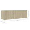 vidaXL Tv-meubelen 4 st 100x30x30 cm bewerkt hout sonoma eikenkleurig