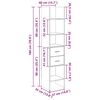 vidaXL Boekenkast 40x35x180 cm bewerkt hout sonoma eikenkleurig