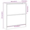 vidaXL Schoenenkast Gerookt eiken 80 x 21 x 87,5 cm Bewerkt hout