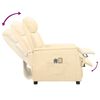 vidaXL Massagestoel elektrisch kunstleer crèmekleurig