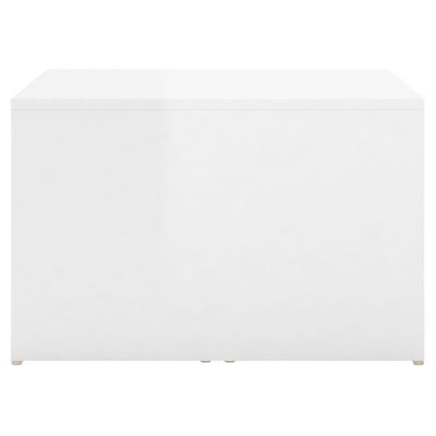 vidaXL 3-delige Salontafelset 60x60x38 cm hoogglans wit