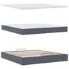 vidaXL Ottoman bed met matrassen en LED's 200x200cm fluweel
