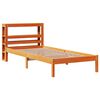 vidaXL Bedframe met hoofdbord massief grenenhout wasbruin 90x190 cm