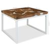 vidaXL Salontafel 60x60x40 cm teakhout en hars