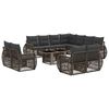 vidaXL Tuinbankenset 12 st Grijs en Donkergrijs poly rattan