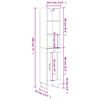 vidaXL Hoge kast 34,5x34x180 cm bewerkt hout sonoma eikenkleurig