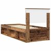 vidaXL Bedframe met hoofdeinde Oudhout 75 x 190 cm Massief grenenhout