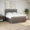 vidaXL Boxspring met matras stof taupe 180x200 cm