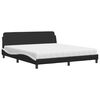 vidaXL Bed met matras "Dover" kunstleer zwart en wit 180x200 cm