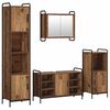 vidaXL Badkamerkastenset 4 st Oud hout 40 x 36 x 181 cm Bewerkt hout