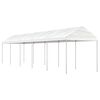 vidaXL Prieel met dak 11,15x2,28x2,69 m polyetheen wit