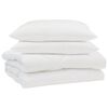 vidaXL Zomer Dekbed met kussen 3 pcs Wit Microfibre