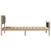 vidaXL Bedframe Bruin en lichtgrijs 90 x 190 cm Massief grenenhout