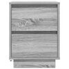 vidaXL Nachtkastjes met LED 2 st 38x34x50 cm grijs sonoma
