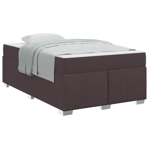 vidaXL Bedframe met matras Donkerbruin 120 x 190 cm Stof