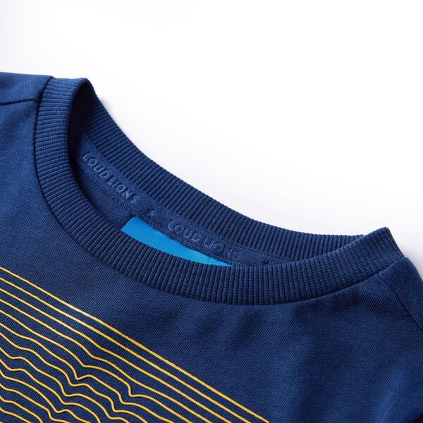 Kindershirt met lange mouwen 92 marineblauw