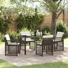 vidaXL Tuin eettafelset 5 pcs Bruin poly rattan
