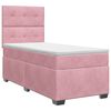 vidaXL Boxspringbed met matras met hoofdeinde Roze 90 x 200 cm Fluweel