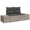 vidaXL Tuin Sofa Set met opslag 7 pcs Lichtgrijs Poly riet