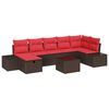 vidaXL Tuin Sofa Set 8 st Bruin poly rattan