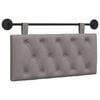 vidaXL Hangend hoofdbord Taupe Stof
