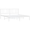 vidaXL Bedframe met hoofdbord metaal wit 180x200 cm