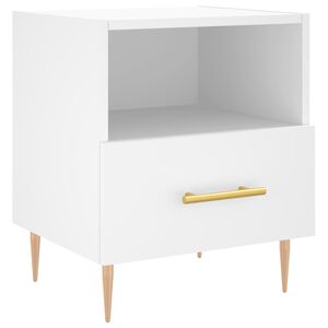 vidaXL Nachtkastje 40x35x47,5 cm bewerkt hout wit