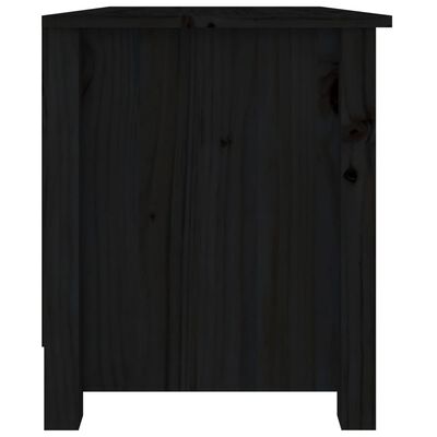 vidaXL Schoenenbank 70x38x45,5 cm massief grenenhout zwart