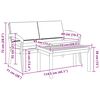 vidaXL Bistroset met kussen 2 pcs Olie naturel Massief Acaciahout