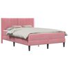 vidaXL Bedframe met matras met hoofdeinde Roze 120 x 200 cm Fluweel