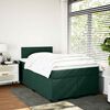 vidaXL Boxspring met matras fluweel donkergroen 120x200 cm