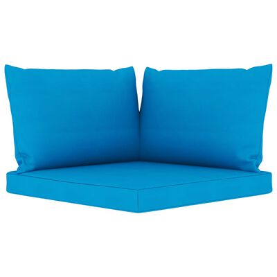 vidaXL 6-delige Loungeset met lichtblauwe kussens
