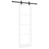 vidaXL Schuifdeur Wit 78 x 232 cm Massief grenenhout en glas