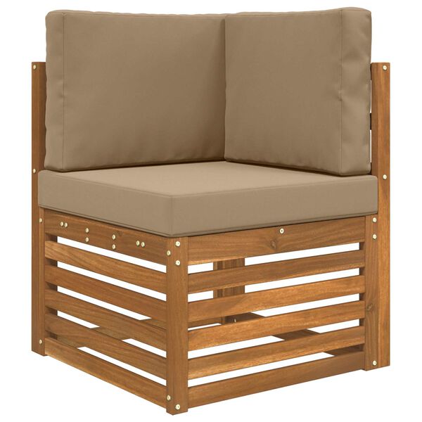 vidaXL Buiten bankkussen 3 pcs Taupe Polyester