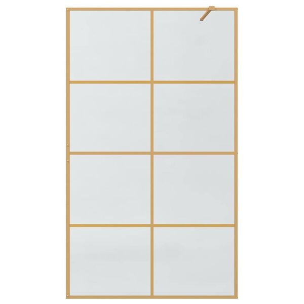 vidaXL Inloop Douche Wand Goud 115 x 195 cm gehard glas