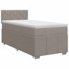 vidaXL Boxspringbed met matras met hoofdeinde Taupe 100 x 200 cm Stof