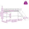 vidaXL Kinder loft bedframe met glijbaan Wit en Antraciet 90 x 190 cm