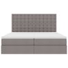 vidaXL Bed met LED-striplichten met hoofdeinde Taupe 180 x 200 cm Stof